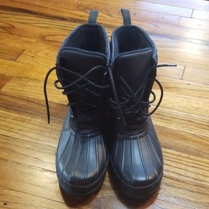 Sperry Duck Boot-Black on Black
